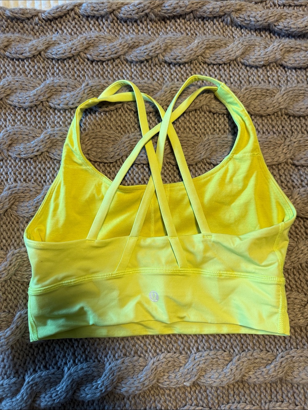 lululemon athletica Neon Yellow Cross-Back Sports Bra